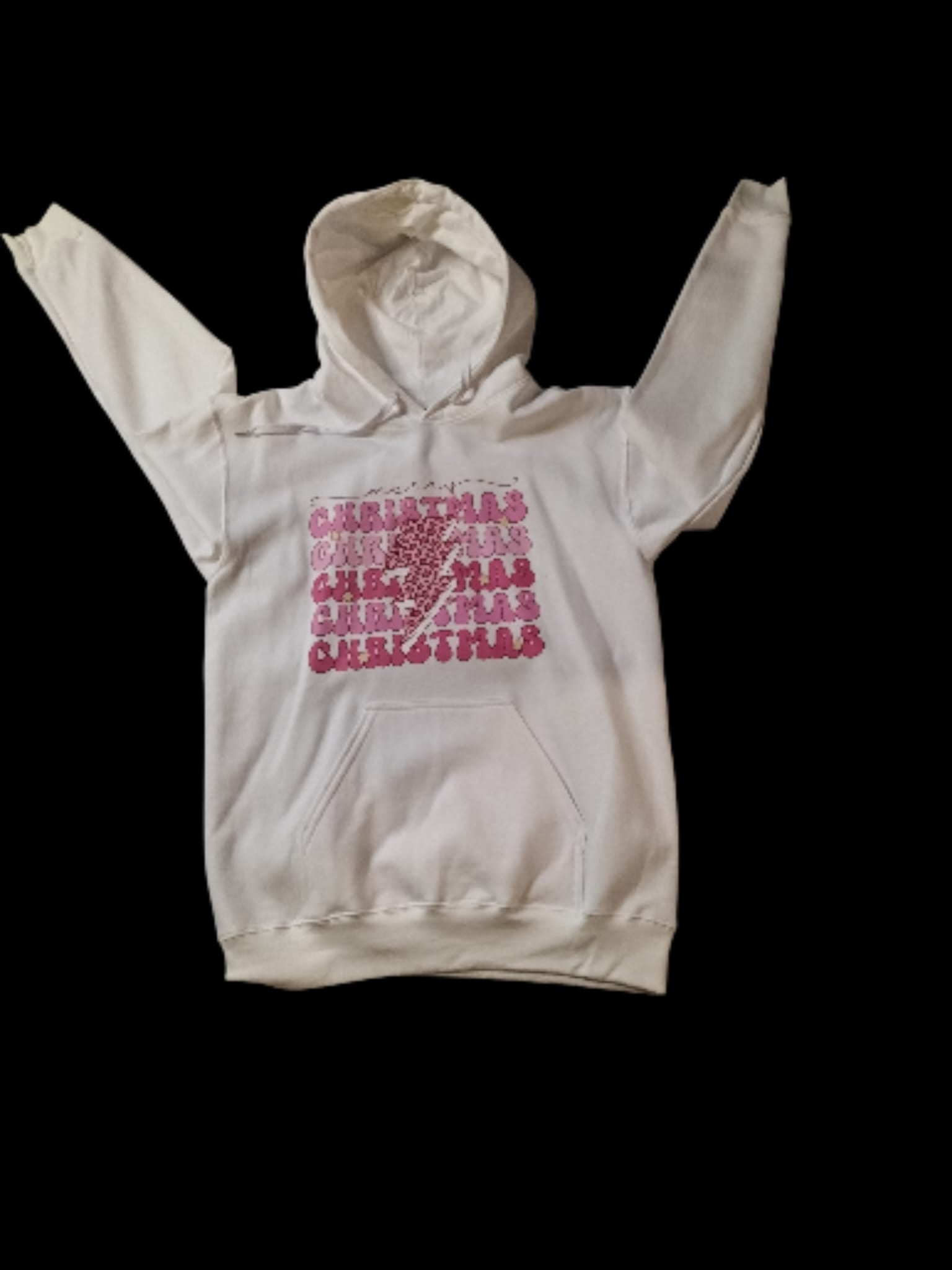 Pink Graphic Christmas Hoodie