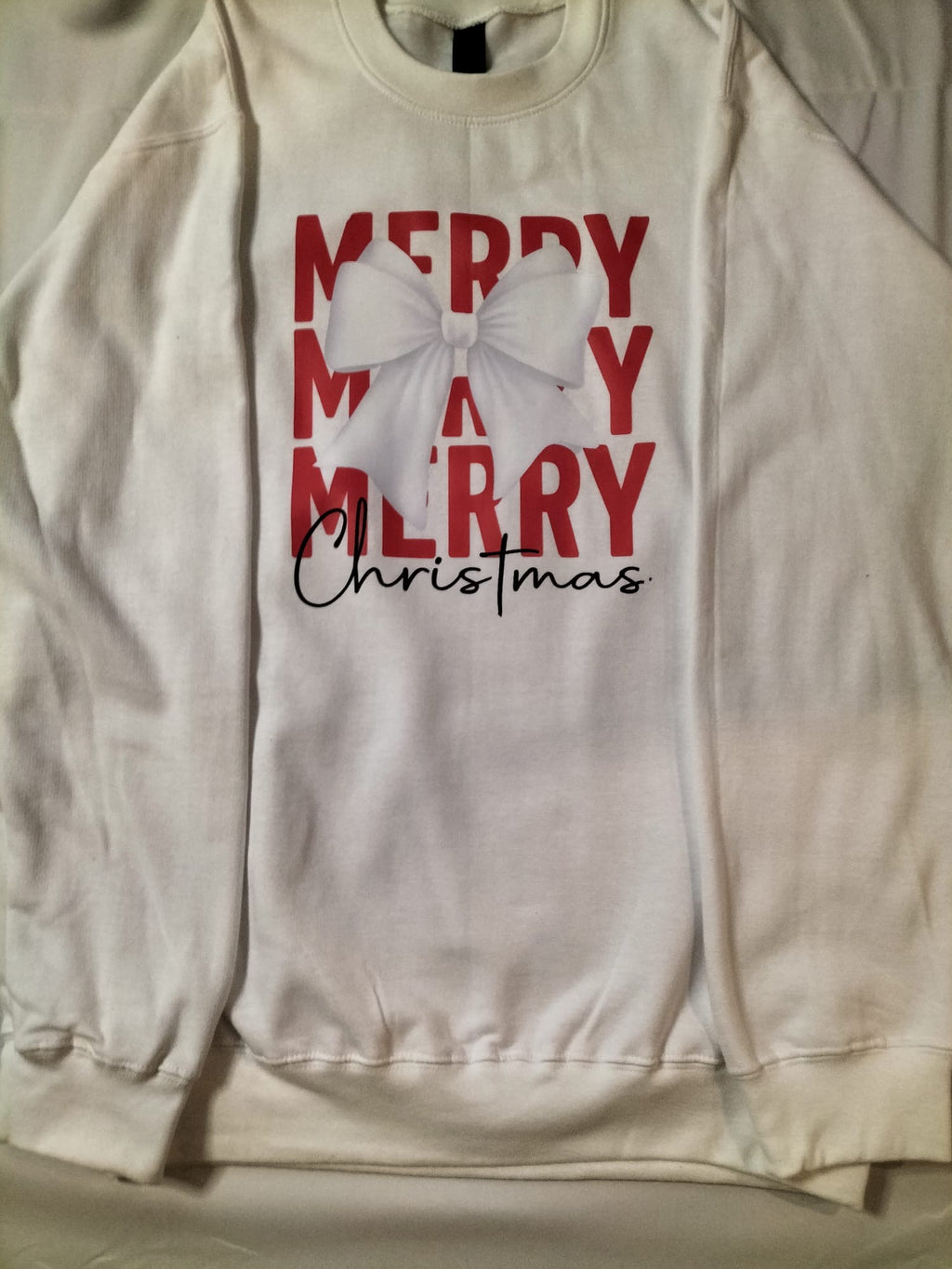 "Merry Christmas" Bow Sweatshirt