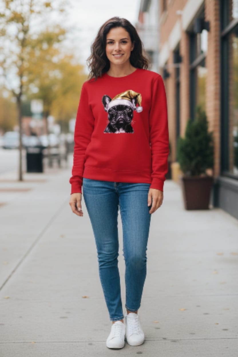 Unisex Holiday Bulldog Sweatshirt