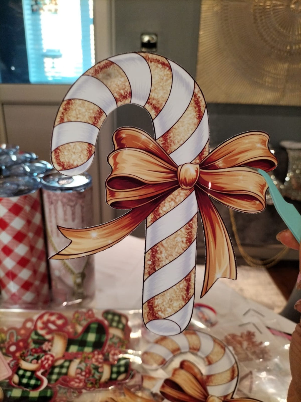 Christmas Candy Cane Sticker Pack – 3 Large, 4 Medium, 5 Small