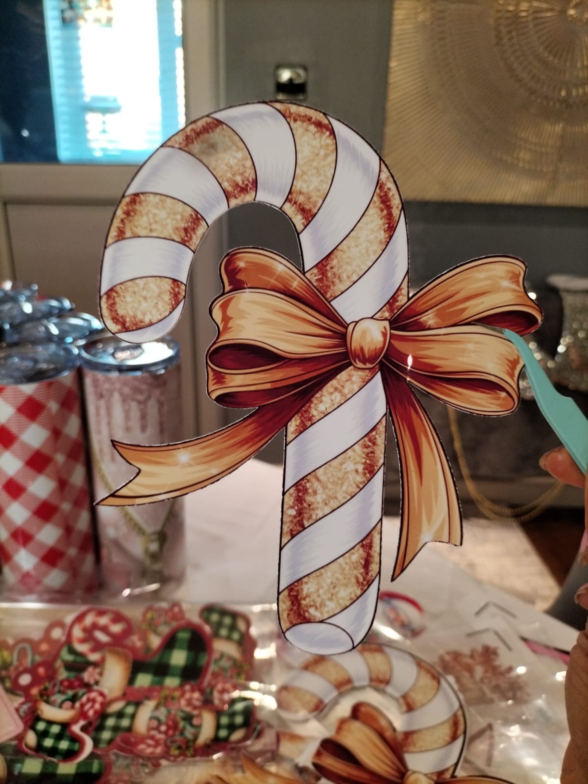 Christmas Candy Cane Sticker Pack – 3 Large, 4 Medium, 5 Small