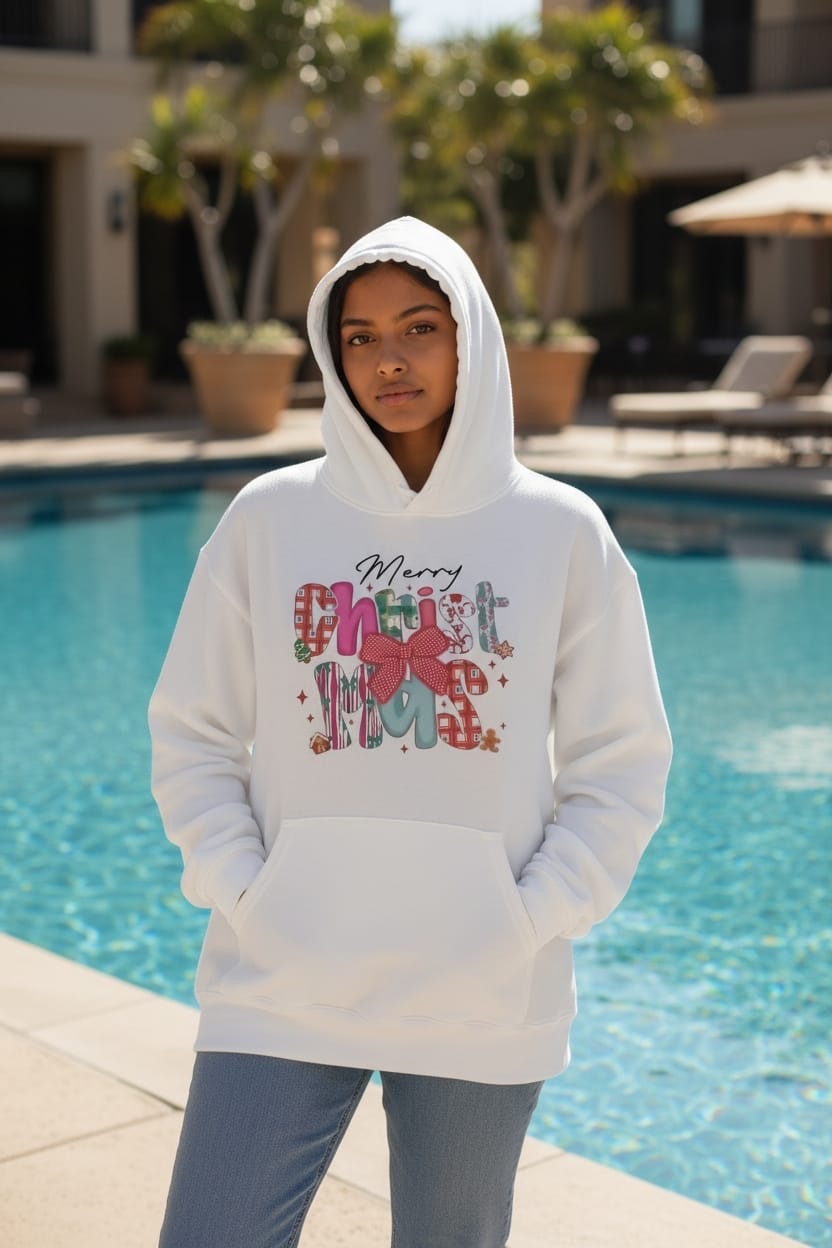 Luxury Minimalist Christmas Hoodie